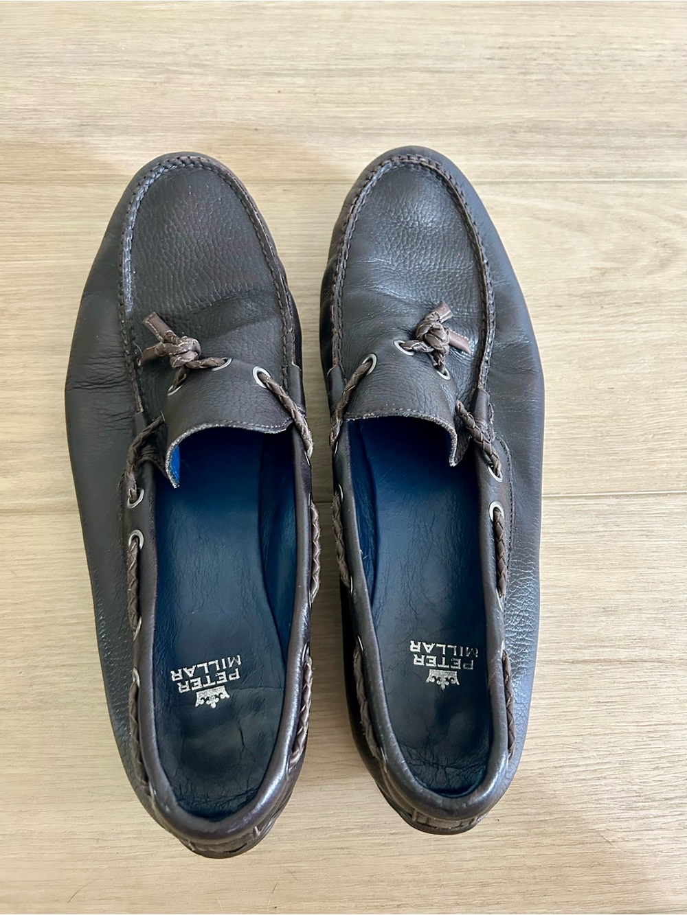 Peter Millar Brown Leather Loafers